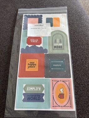 Close to My Heart Wander Die-Cut Sticker Set — Multicolor Travel Labels